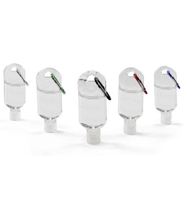 50 Pack 2oz Keychain Travel Bottles with Carabiner for Hand Sanitizer - Clear Plastic, Refillable & Bulk Pack - Buy Online on GoSupps.com
