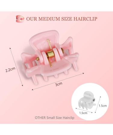 HAPPY FINDING 12 PCS Medium Hair Claw Clips - Stylish Butterfly Hair Clamps for Women & Girls (Multi Color) - 1.18 Inches - Buy Online on GoSupps.com