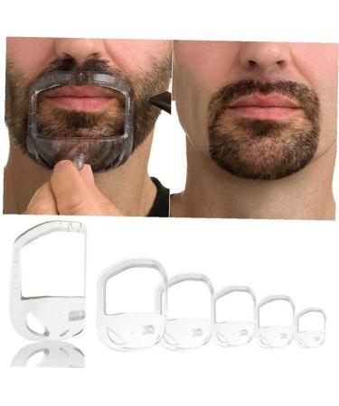 JBNS Beard Kit 5 Pc Mens Tool Template Guide Design Mustache Beard Goatee Shaving Beard Brush Shaper Artmens Shaving Brush