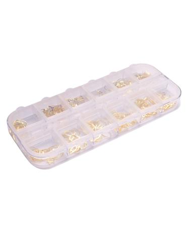 Desikixudy 3D Shape New Nail Clear Nail Pearl Diy Nail Art Rhinestone Manicure Tools #2 Openwork Rivets