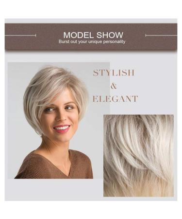 Short Gold Wavy Synthetic Wig for Women - Curly Brazilian Cosplay Hair | 50s 60s 70s 80s Style - Buy Online on GoSupps.com