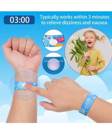 SzStyype Motion Sickness Bands for Kids | All-Natural Travel & Sea Sickness Wristbands | Cruise Essential | Ocean Blue & Heart Pink - M Size - Buy Online on GoSupps.com