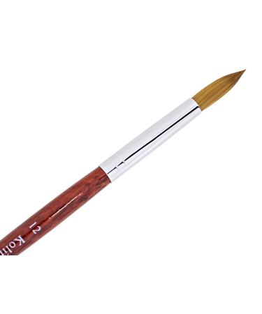 Nail design acrylic brush #12 Kolinsky 70% Nylon 30%