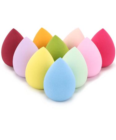 10 Pieces Makeup Sponge Make Up Egg for Mixing Liquid Foundation (Multi-Color)