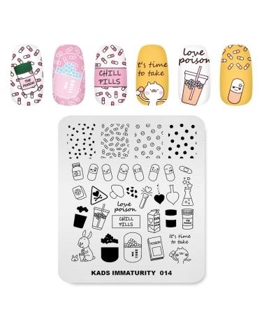 KADS Cute Rabbit Nail Art Stamping Plate - Manicure Template for Unique Nail Designs - Buy Online on GoSupps.com