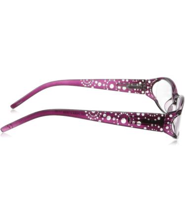 Foster Grant Women's Dazzle 1013275-200.FGU Rectangular Reading Glasses - Purple/Transparent 2.5x | International Shipping Available - Buy Online on GoSupps.com