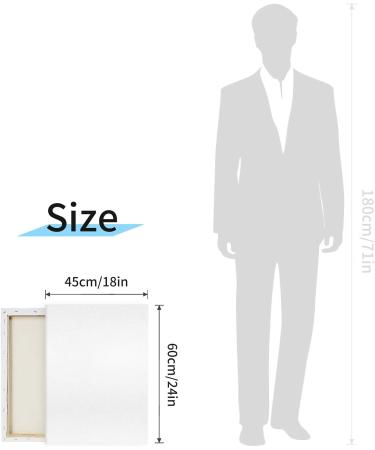 Pre Stretched Canvas 18x24 2 Pack Large Stretched Canvases for Painting Four fold Acrylic Titanium Priming Blank Canvas Boards for Painting - Buy Online on GoSupps.com