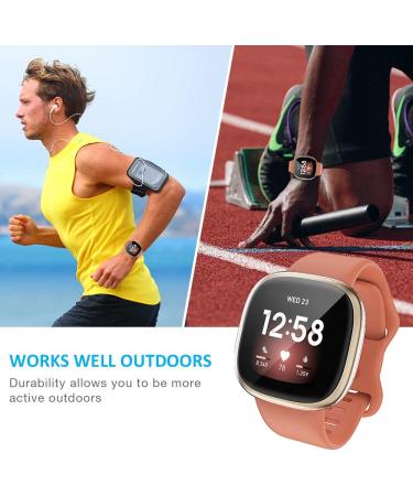 [3 Pack] Tensea Compatible with Fitbit Versa 3 / Sense Screen Protector Case  Soft TPU Bumper Full Around Fit bit Versa3 Sense Cover Protective Accessories (Clear/Clear/Clear  3) Clear/Clear/Clear 3 - Buy Online on GoSupps.com