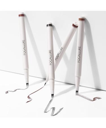 FOCALLURE FLUFFMAX Tinted Eyebrow Pen - Long-Lasting Smudge-Proof Microblading with Micro-Fork Tip in Medium Brown BB02 for Natural Brows - International Shipping Available - Buy Online on GoSupps.com