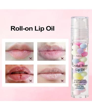 Huile l vres Roll On - Rouleau de brillant l vres hydratant 6 8 g | Huile hydratante transparente | Traitement nourrissant de s rum de de boule roulante pour la Routine de soin de beaut de - Buy Online on GoSupps.com