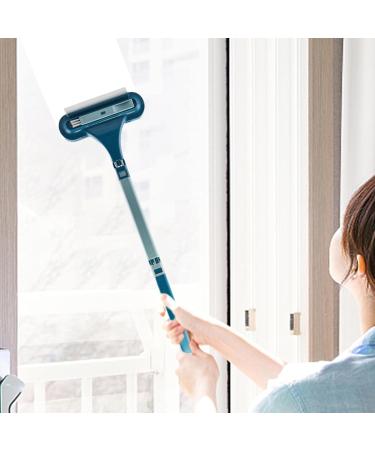 Window Tool | 2 in 1 Window Brush - Glass Cleaning Scraper Wet Dry Extendable Professional Window Squeegee Cleaning Tool Household Cartey Blue - Buy Online on GoSupps.com