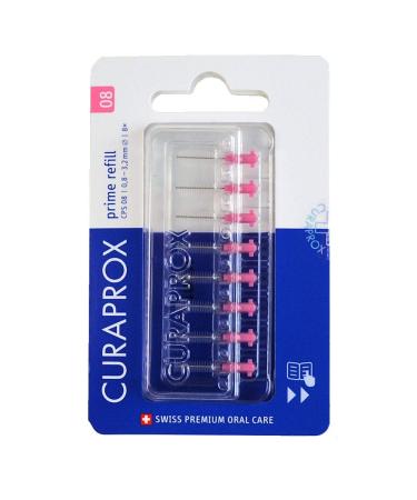 Premium Interdental Brushes Refill - Curaprox Prime CPS 08 Pink - Interdental Flosser - 8 Refill Pack
