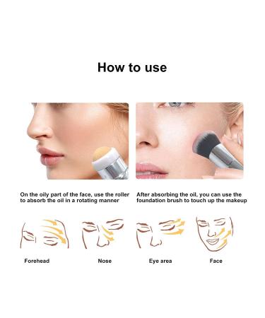Professional Volcanic Oil Control Roller - Reusable Makeup Brush for Women | Oil Absorbing and Mattifying - Buy Online on GoSupps.com