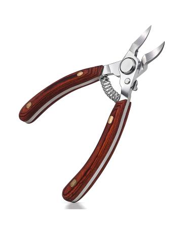 FERYES Professional Wooden Handle Toenail Clipper - Sharp Wide Jaw for Ingrown Thick Nails - Buy Online on GoSupps.com