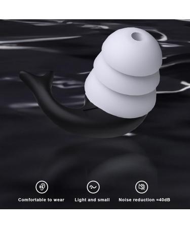 Erhigher Earplugs Ergonomic Silicone Ear Plugs 25 DB Noise Reduction Waterproof Reusable Dust-proof Hearing Protection Earplugs for Work Sleep Study Focus Snoring Parties Black - Buy Online on GoSupps.com