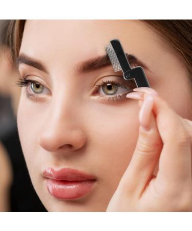 1pcs Folding Eyelash Comb Brow Brush Stainless Steel Eye Lashes Separator Teeth Eyebrow Comb Folding Eyelash Brush Eyebrow Mascara Applicator Folding Brush Grooming Brush for Making Up Supplies BLACK - Buy Online on GoSupps.com
