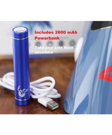 Lyte TRI Color LED Light Therapy Mask with Lipstick Powerbank - Skin Red Blue Amber LED (Lyte Mask) - Buy Online on GoSupps.com