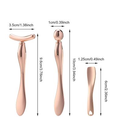 Sibba 3 PCS Makeup Spatula Set - Beauty Skincare Tools for Facial Lotion, Face Cream, Masks - Metal Spoons for Mixing and Applying Creams - Esthetician Approved - Buy Online on GoSupps.com