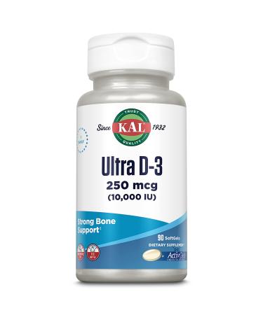 KAL Ultra D-3 250 mcg (10000 IU) 90 Softgels