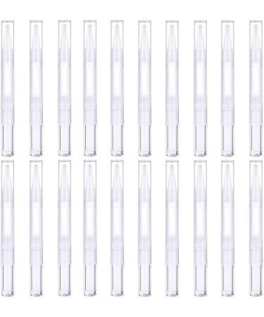 VANANA 20Pcs Transparent Twist Pens 3ml Nail Twist Pens Empty Transparent Nail Oil Pen with Brush Empty Cuticle Oil Pen Cosmetic Container Pen for Lip Gloss Eyelash Growth Liquid - Buy Online on GoSupps.com