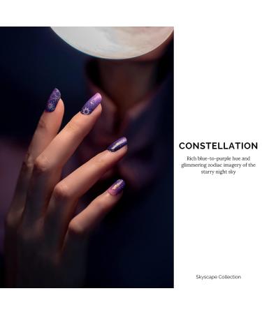 Nailog Semi Cured Gel Nail Strips - 34 Pcs Gel Nail Stickers | Buy 2 Get 1 UV Lamp | Long Lasting & Glossy Finish | Gradient Color Constellation - Buy Online on GoSupps.com
