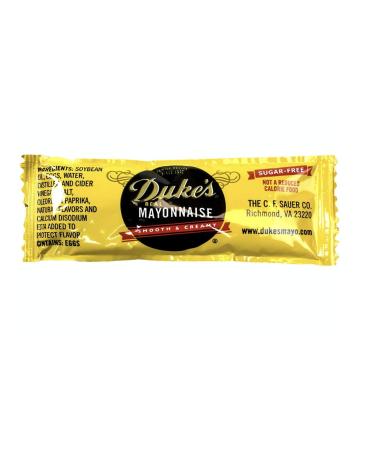 Dukes Mayonnaise Packets 50 Pack. Sugar-Free, Low Carb, Gluten Free Individual Servings of Real Mayo. Great-Tasting and Full of Omega-3s in Tear-Open, Disposable Condiment Packs! Perfect for Parties!