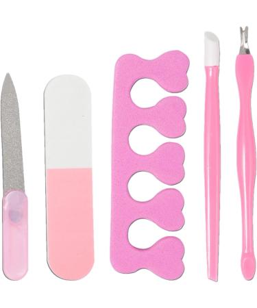 Manicure Pedicure Grooming Kit 5 Piece Professional Nail Tool Set - Safe Manicure for Proms Travel Parties and Dating - Buy Online on GoSupps.com