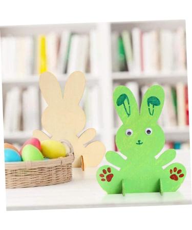 LIFKICH Blank Wood Slices 2 Sets Handmade Rabbit Material Desktop Wooden Label Child Unfinished Rabbit Wood Cutouts As Shown 1 16X13.5X0.1CM - Buy Online on GoSupps.com