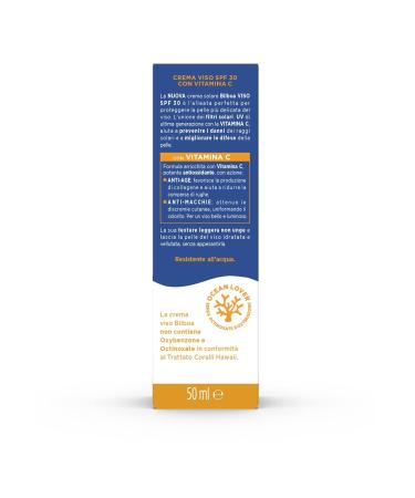 BILBOA Solar Face Cream SPF 30 | Vitamin C Moisturizer | Anti-Aging & Anti-Stain | Lightweight Waterproof Protection - 50ml - Buy Online on GoSupps.com