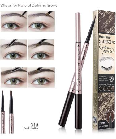 1PCS Music Flower Miniature Eyebrow Dotting Pen Double Head 2 Ways Long Lasting Liquid Eyebrow Pen Fine Sketch Waterproof Eye Makeup Eyebrow Tattoo Super Durable - Buy Online on GoSupps.com