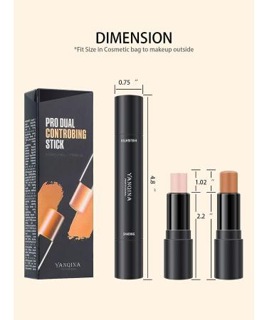 MIRORA Contour Stick 2-in-1 Concealer and Shading Highlighter - Lvory & Dark Brown - Buy Online on GoSupps.com