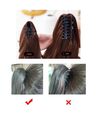 Shadow Curly Ponytail Extensions - 26 Clip-In Synthetic Hair Piece in Blonde Pink & Copper Auburn for Wavy Styles - Buy Online on GoSupps.com