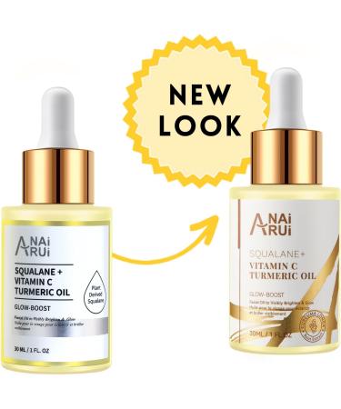 ANAI RUI Squalane Turmeric Facial Oil Moisturizer for Face Hydrates Firms Skin 1 fl. Oz. Yellow - Buy Online on GoSupps.com