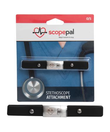 ScopePal Clip for Stethoscopes, Stethoscope Clip for Doctors, Nurses, Medical Students, Stethoscope Accessory Compatible with 3M Littmann Classic III, Lightweight II S.E, and More, Black