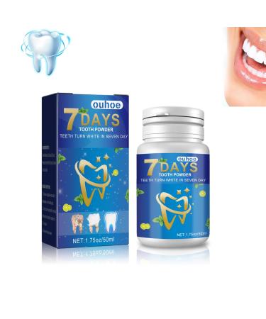 7 days tooth elevator powder baking powder tooth powder tooth whitening tooth powder refreshing mint taste organic tooth cleaning powder effective tooth rifle stain removal (1PC)