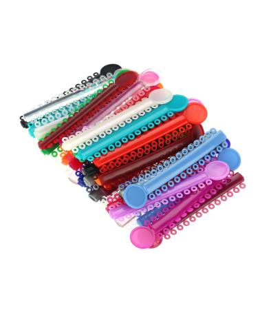 Nikusaz Correction league tie braces color ligaments 40 pieces/pack dental orthodone league rubber tapes multicolored tooth corrector elastic clips