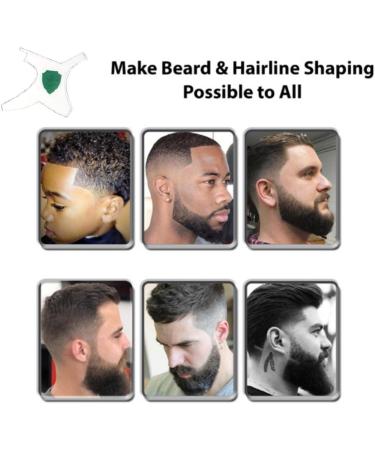 Asiaark ClearShaper - Beard Shaping Tool - 100% Clear - Men's Ultimate Hair Lineup Guide Template (Green) - Buy Online on GoSupps.com