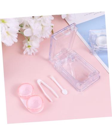 Solustrie 4-Piece Mini Container for Colored Contact Lenses - Eye Lens Storage with Halter Mirror & Cleaning Case - Buy Online on GoSupps.com