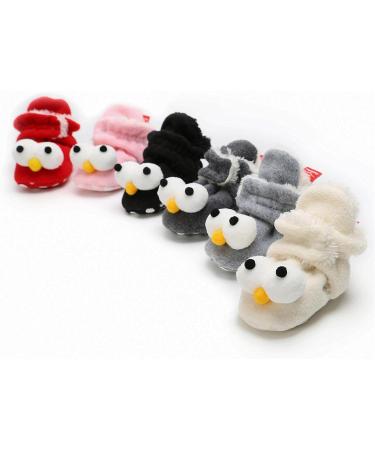 TMEOG Baby Booties Slippers | Infant Winter Boots | First Walking Shoes for Boys Girls 6-12 Months | Black Big Eyes Design - Buy Online on GoSupps.com
