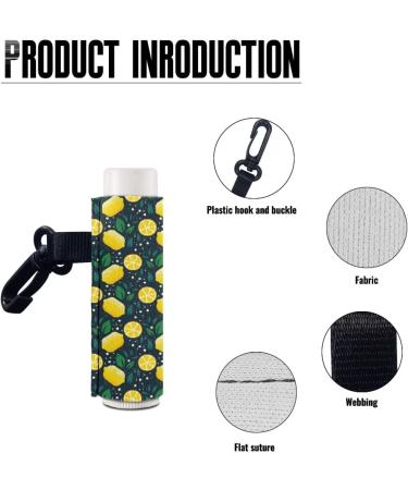 SCRAWLGOD Lemon Print Lip Balm Holder Keychain Portable Lip Balm Sleeve keychain Chapstick Holder Secure and Nice Hand Feeling Set of 5 Lemon 5 - Buy Online on GoSupps.com