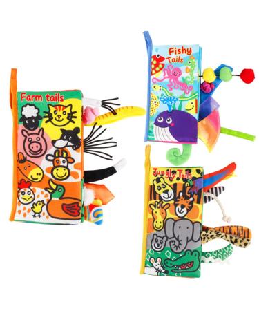 Toyvian Baby Toys Toy Playset For Children Cloth Book Baby Tail Cloth Book Animal Toys