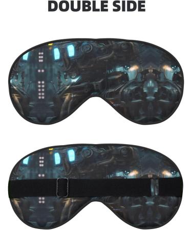 Future Robot Reversible Polyester Sleep Mask - Adjustable Strap for Ultimate Comfort & Light Blocking - Black - Buy Online on GoSupps.com