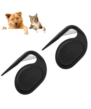 Pet Knotting Comb Cat Hair Knot 2024 New de-filtered knot 3-in-1 multifunctional function hair removal comb for removing matted and loose hair (black)