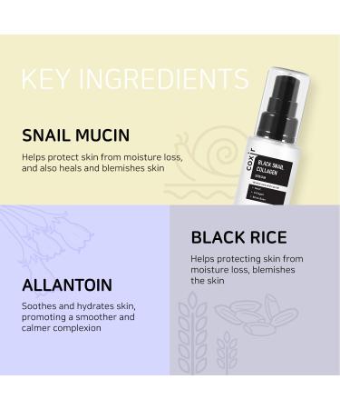 Coxir Black Snail Gift Set - Ultimate Korean Skin Care for Repairing & Firming | Foam Cleanser Serum & Cream | Perfect Birthday Present - Buy Online on GoSupps.com