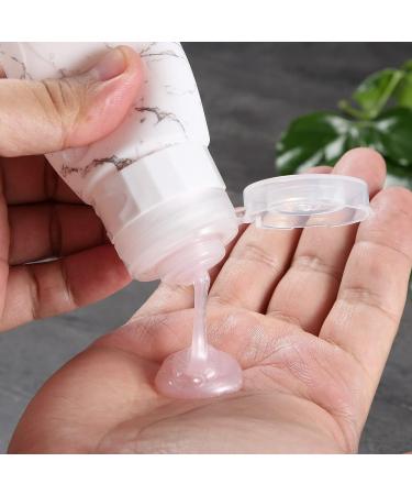 Gemice Travel Bottles Set - TSA Approved, Leak Proof, Silicone 3oz Containers for Toiletries - 4 Pack (White) - Buy Online on GoSupps.com