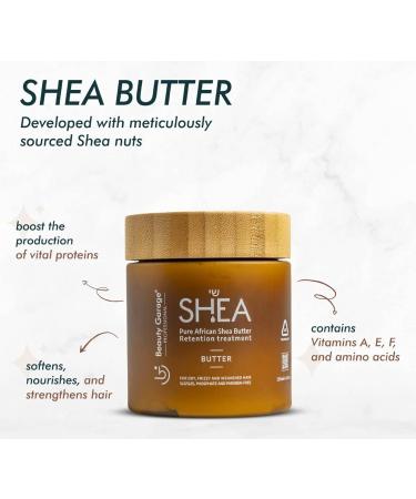 Beauty Garage Pure African Shea Butter Hair Mask 250ml - Retention Treatment - Buy Online on GoSupps.com