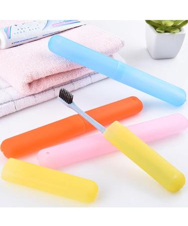 Travel Toothbrush Case - 5 Portable Toothbrush Head Covers & Protective Travel Container - Buy Online on GoSupps.com