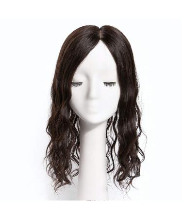 Yanamy Curly Real Hair Attachments - 14x14 cm Silk Base Crown Part for Thinner Hair - Natural Black 20.3 cm - Buy Online on GoSupps.com