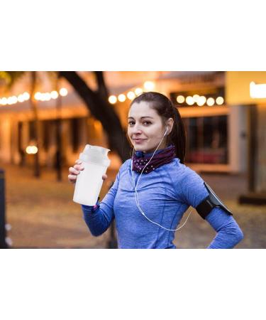 OOTD Protein Shaker Bottle 400ml - Leakproof BPA Free Perfect for Supplement Shakes | 2pcs Purple & White | Fitness Mixer with Sieve & Scale - Buy Online on GoSupps.com