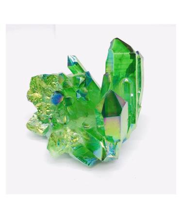 Natural Angel Quartz Green Aura Titanium Crystal Cluster Stone 150g-500g Crystal Cluster (Color : 1pc 370g-430g)